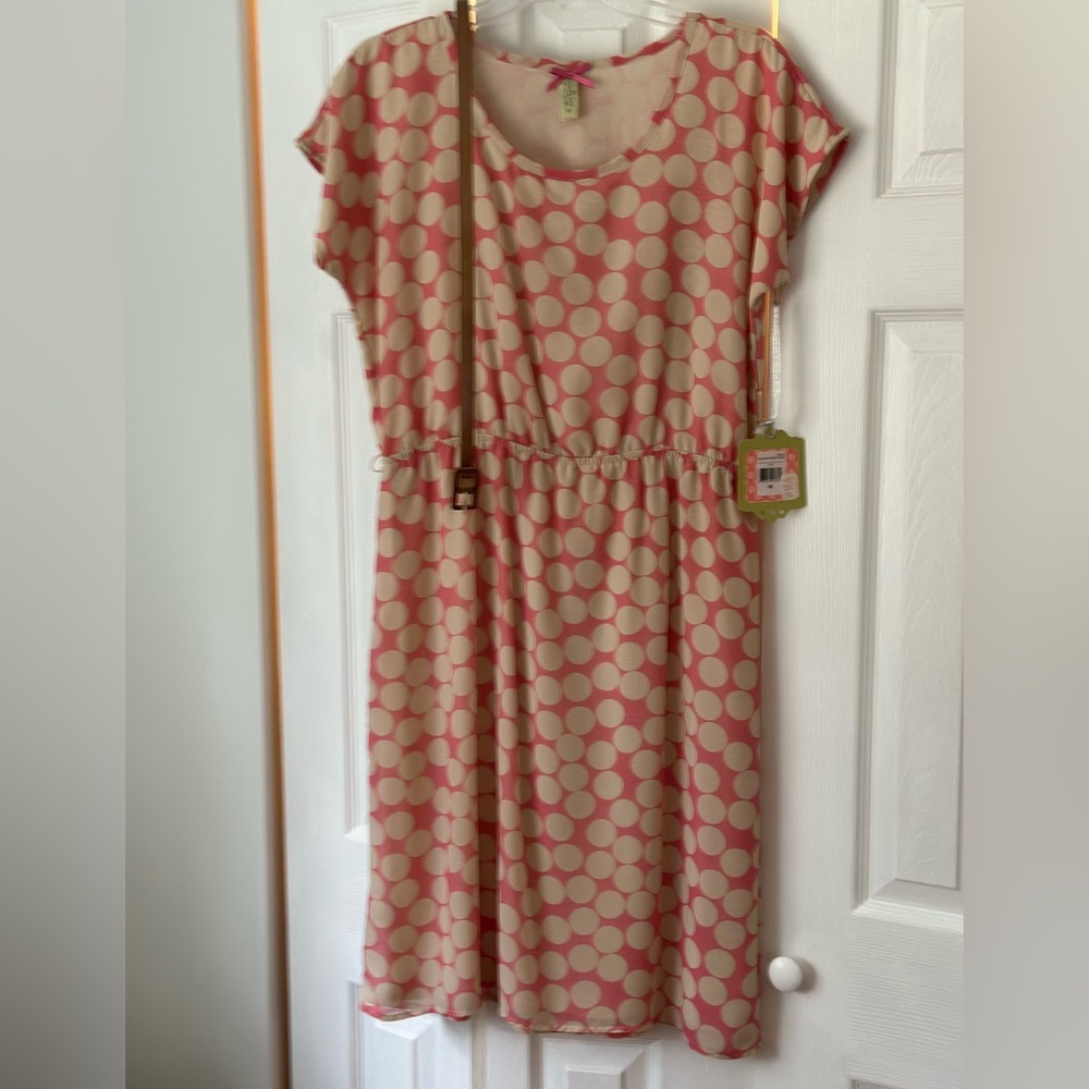 Short Sleeve Belted Dress